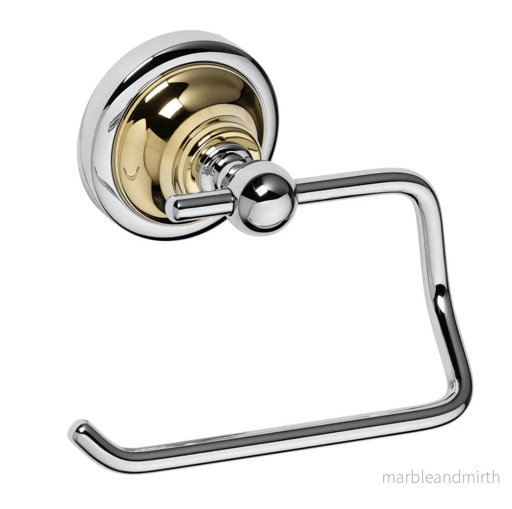 Toalettpappershållare Duschbyggarna CLASSIC KROM/GULD utan Lock