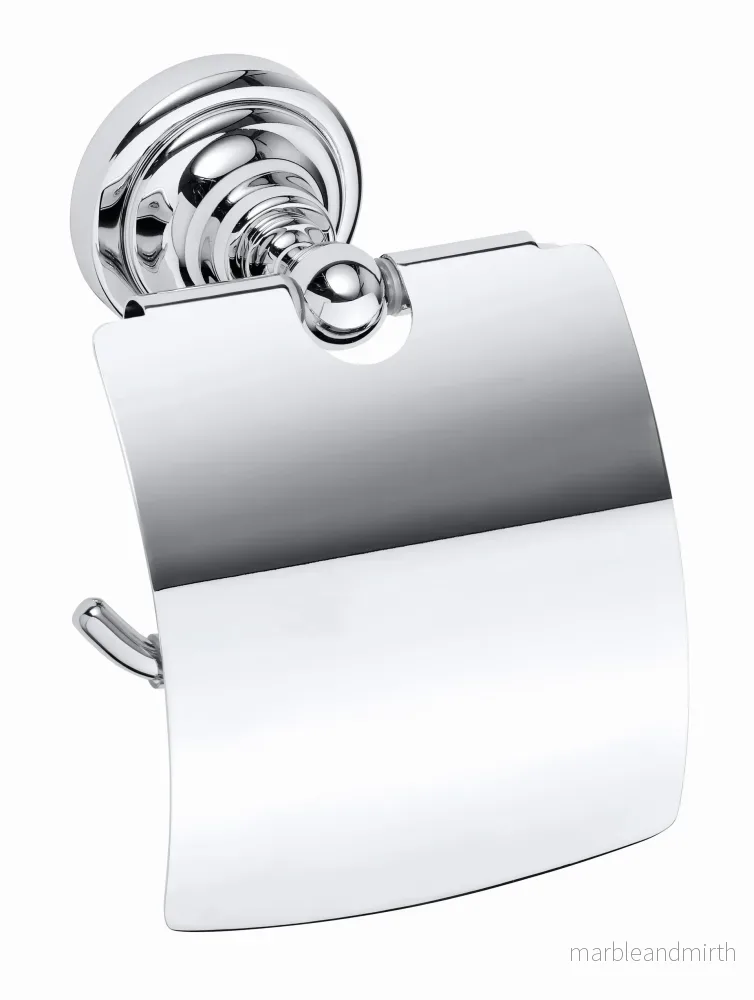 Toalettpappershållare Duschbyggarna CLASSIC KROM med Lock