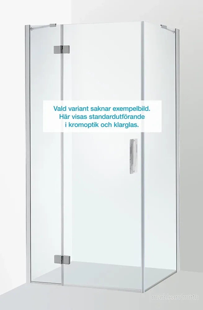 Duschhörna Duschbyggarna Aura Hörna med Slagdörr och Sidovägg Duschhörna Duschbyggarna Aura Hörna med Slagdörr och Sidovägg